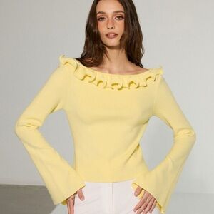 Commense Sunny Yellow Knit Top